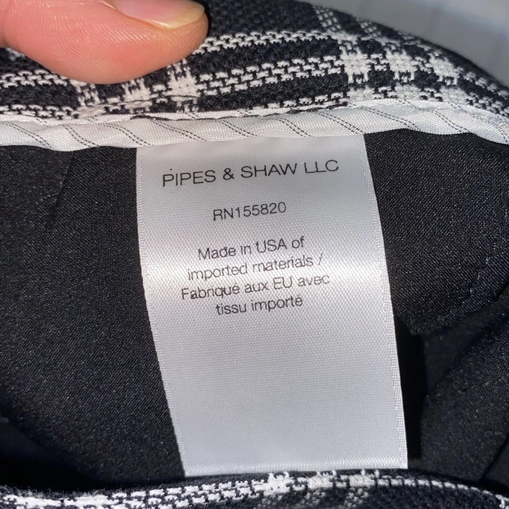 VERONICA‎ BEARD Saira Check Culotte Shorts In Black White Black, size 2 - Picture 13 of 14